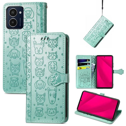For HMD Pulse Pro Case Leather Wallet Flip Phone Cover Cute Cat Dog Pattern