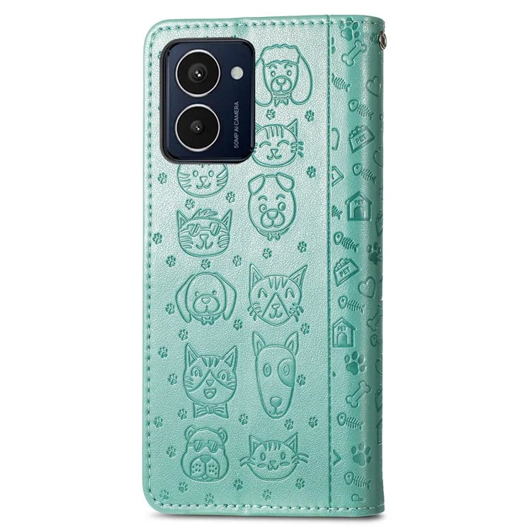 For HMD Pulse Pro Case Leather Wallet Flip Phone Cover Cute Cat Dog Pattern