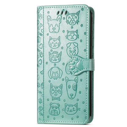 For HMD Pulse Pro Case Leather Wallet Flip Phone Cover Cute Cat Dog Pattern