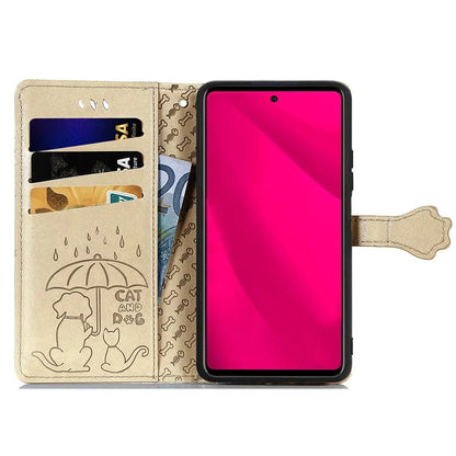 For HMD Pulse Pro Case Leather Wallet Flip Phone Cover Cute Cat Dog Pattern