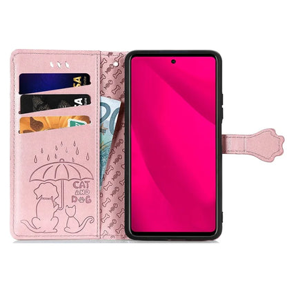 For HMD Pulse Pro Case Leather Wallet Flip Phone Cover Cute Cat Dog Pattern