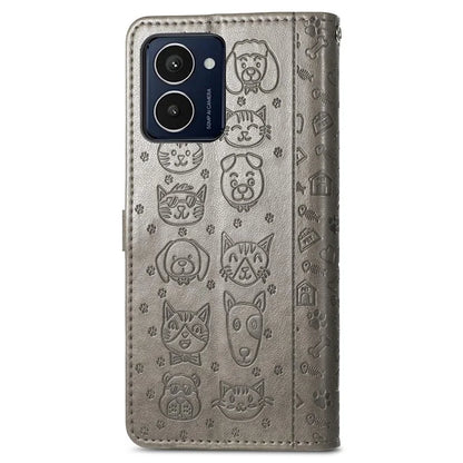 For HMD Pulse Pro Case Leather Wallet Flip Phone Cover Cute Cat Dog Pattern