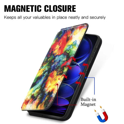 CASENEO 001 Series for HMD Pulse Pro Case RFID Blocking Wallet Leather Cover Pattern Print
