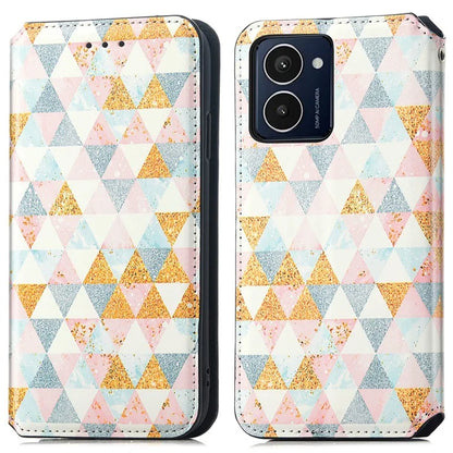 CASENEO 001 Series for HMD Pulse Pro Case RFID Blocking Wallet Leather Cover Pattern Print
