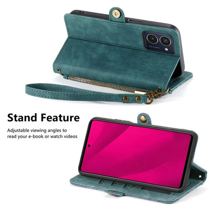 For HMD Pulse Pro Case Zipper Wallet Geometry Lines Leather Phone Cover