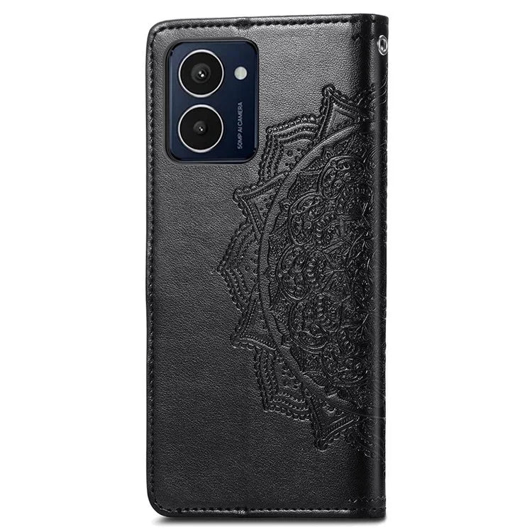 For HMD Pulse Pro Case Mandala Embossed Design Leather Wallet Phone Cover