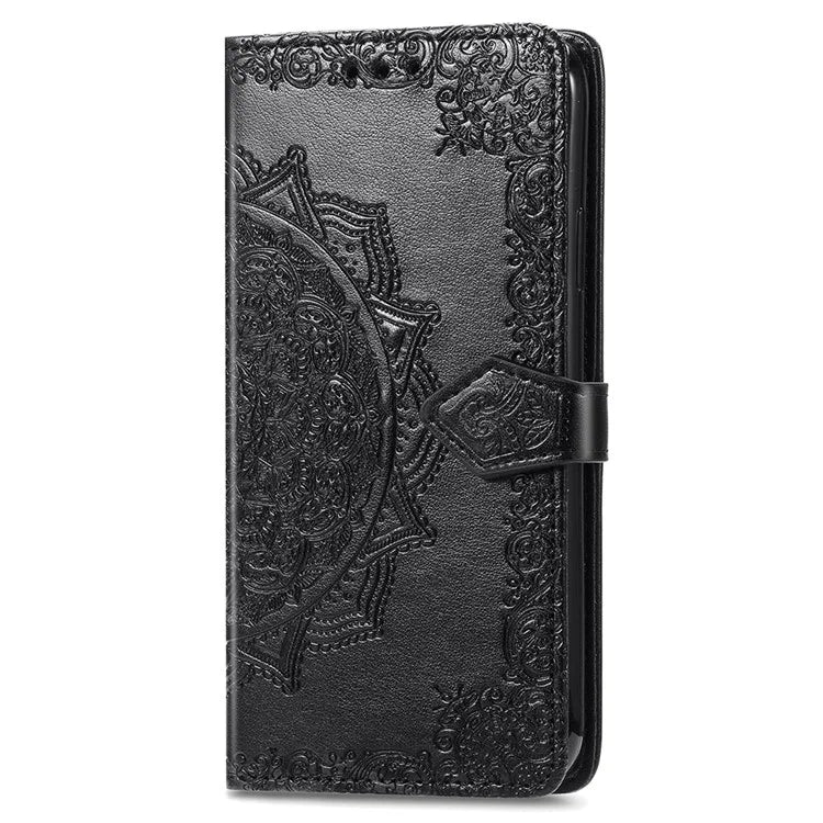 For HMD Pulse Pro Case Mandala Embossed Design Leather Wallet Phone Cover