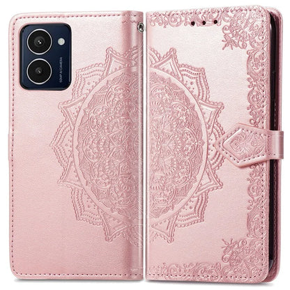For HMD Pulse Pro Case Mandala Embossed Design Leather Wallet Phone Cover