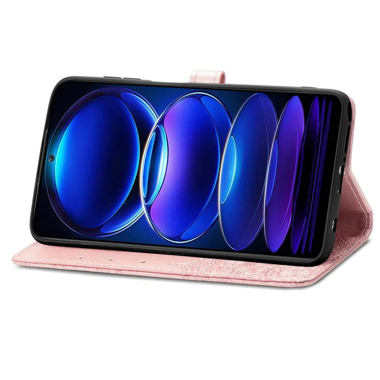 For HMD Pulse Pro Case Mandala Embossed Design Leather Wallet Phone Cover