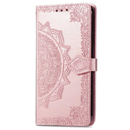 For HMD Pulse Pro Case Mandala Embossed Design Leather Wallet Phone Cover