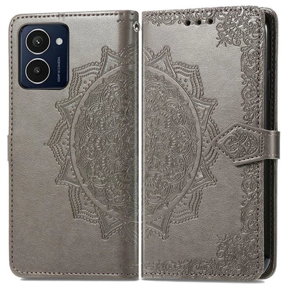 For HMD Pulse Pro Case Mandala Embossed Design Leather Wallet Phone Cover
