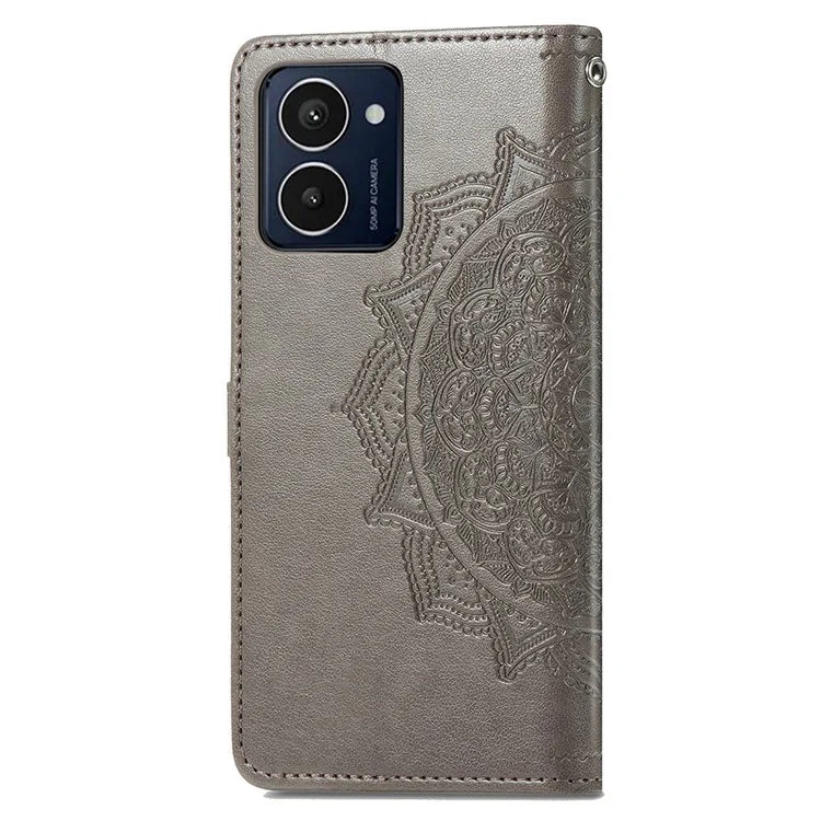 For HMD Pulse Pro Case Mandala Embossed Design Leather Wallet Phone Cover