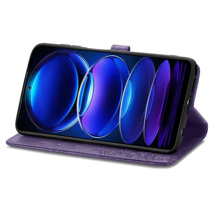 For HMD Pulse Pro Case Mandala Embossed Design Leather Wallet Phone Cover
