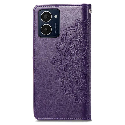 For HMD Pulse Pro Case Mandala Embossed Design Leather Wallet Phone Cover