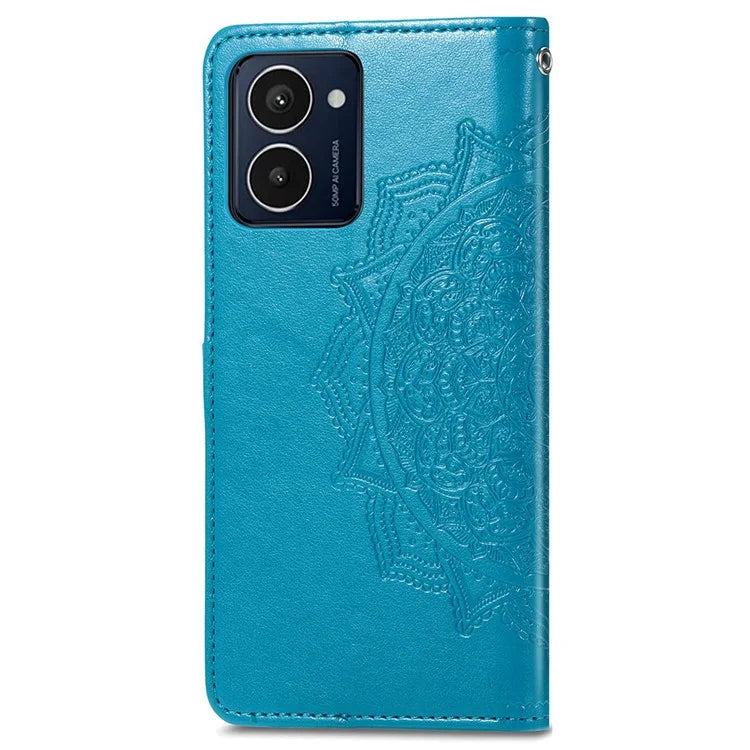For HMD Pulse Pro Case Mandala Embossed Design Leather Wallet Phone Cover