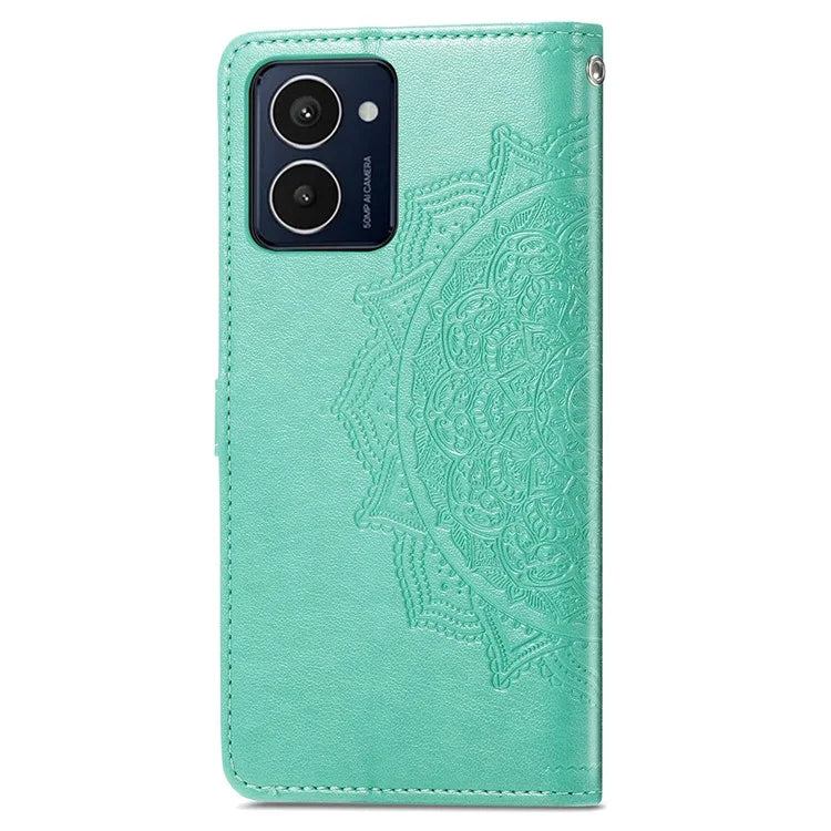For HMD Pulse Pro Case Mandala Embossed Design Leather Wallet Phone Cover