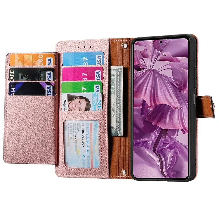 For HMD Pulse Pro Case RFID Blocking Zipper Pocket Leather Wallet Phone Cover