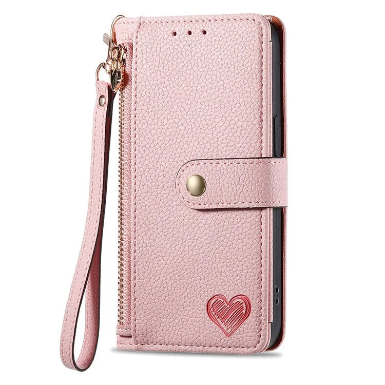 For HMD Pulse Pro Case RFID Blocking Zipper Pocket Leather Wallet Phone Cover