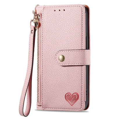 For HMD Pulse Pro Case RFID Blocking Zipper Pocket Leather Wallet Phone Cover