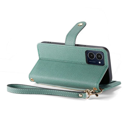 For HMD Pulse Pro Case RFID Blocking Zipper Pocket Leather Wallet Phone Cover