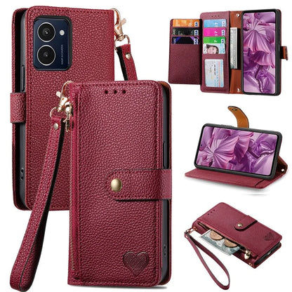 For HMD Pulse Pro Case RFID Blocking Zipper Pocket Leather Wallet Phone Cover