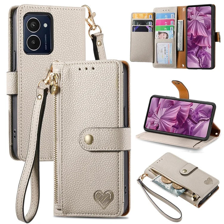 For HMD Pulse Pro Case RFID Blocking Zipper Pocket Leather Wallet Phone Cover