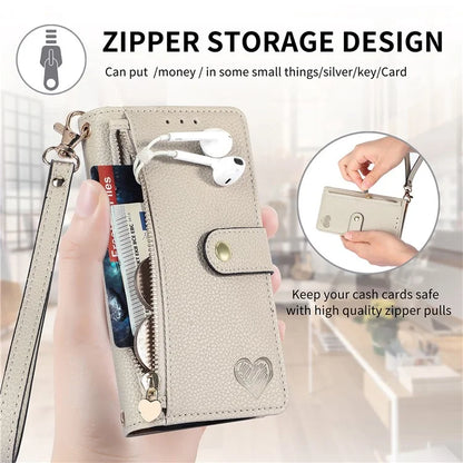 For HMD Pulse Pro Case RFID Blocking Zipper Pocket Leather Wallet Phone Cover