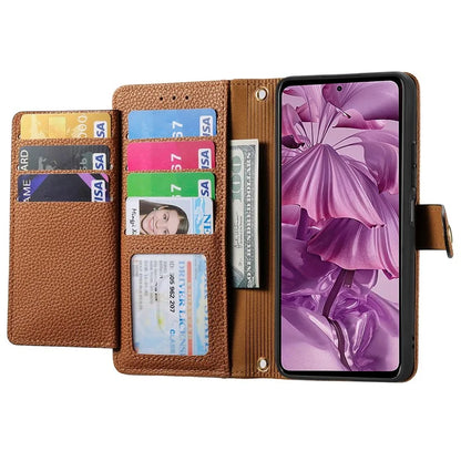 For HMD Pulse Pro Case RFID Blocking Zipper Pocket Leather Wallet Phone Cover