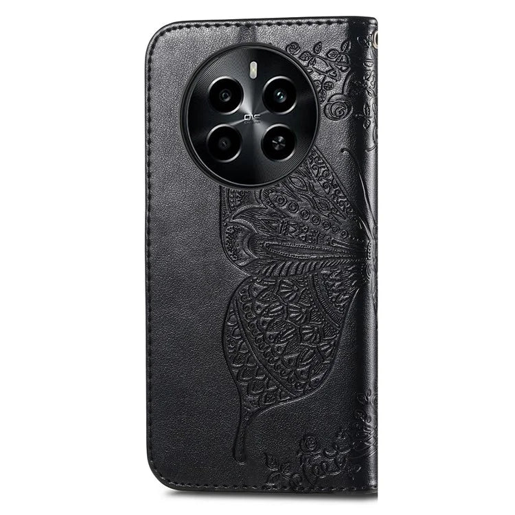 For Realme 13 4G Case PU Leather Wallet Phone Cover Butterfly Pattern