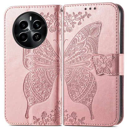 For Realme 13 4G Case PU Leather Wallet Phone Cover Butterfly Pattern