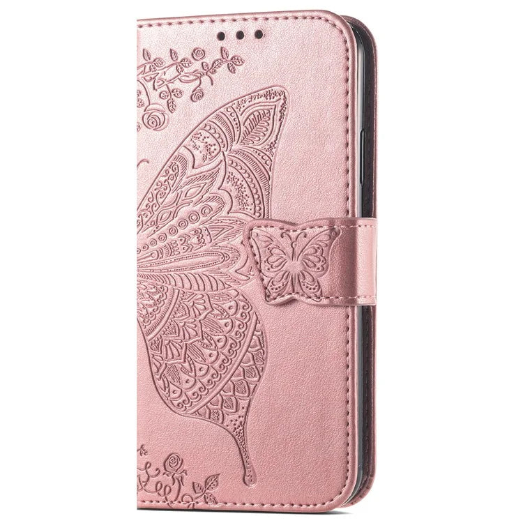 For Realme 13 4G Case PU Leather Wallet Phone Cover Butterfly Pattern