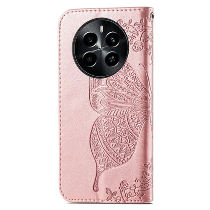 For Realme 13 4G Case PU Leather Wallet Phone Cover Butterfly Pattern