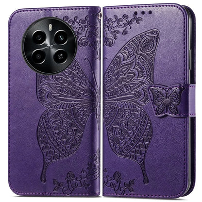 For Realme 13 4G Case PU Leather Wallet Phone Cover Butterfly Pattern