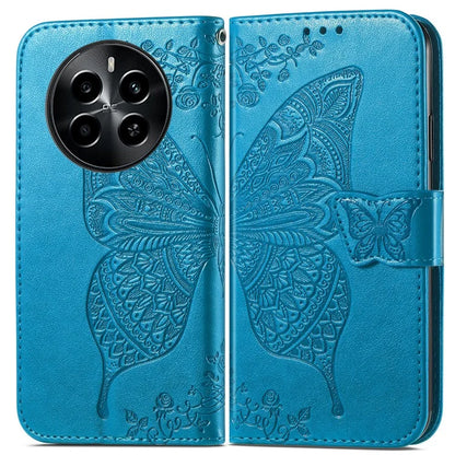 For Realme 13 4G Case PU Leather Wallet Phone Cover Butterfly Pattern