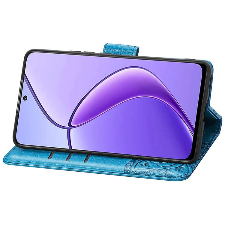 For Realme 13 4G Case PU Leather Wallet Phone Cover Butterfly Pattern