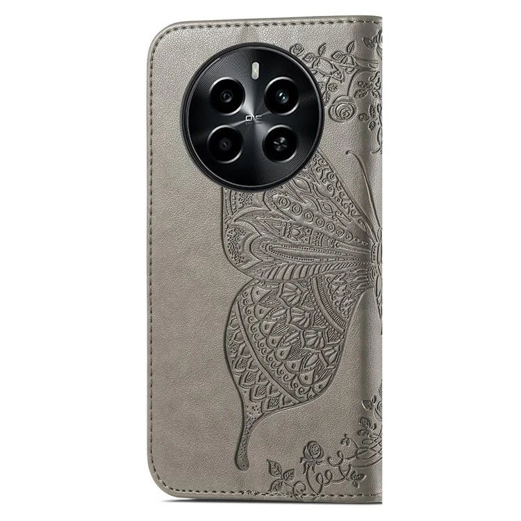 For Realme 13 4G Case PU Leather Wallet Phone Cover Butterfly Pattern