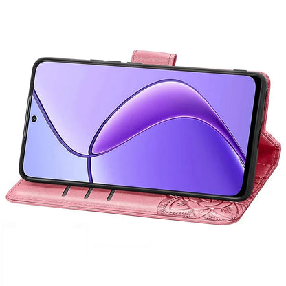 For Realme 13 4G Case PU Leather Wallet Phone Cover Butterfly Pattern