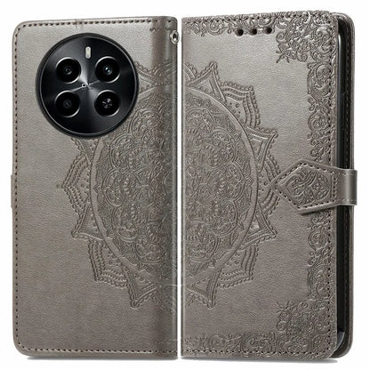 For Realme 13 4G Case Mandala Embossed Design Leather Wallet Phone Cover