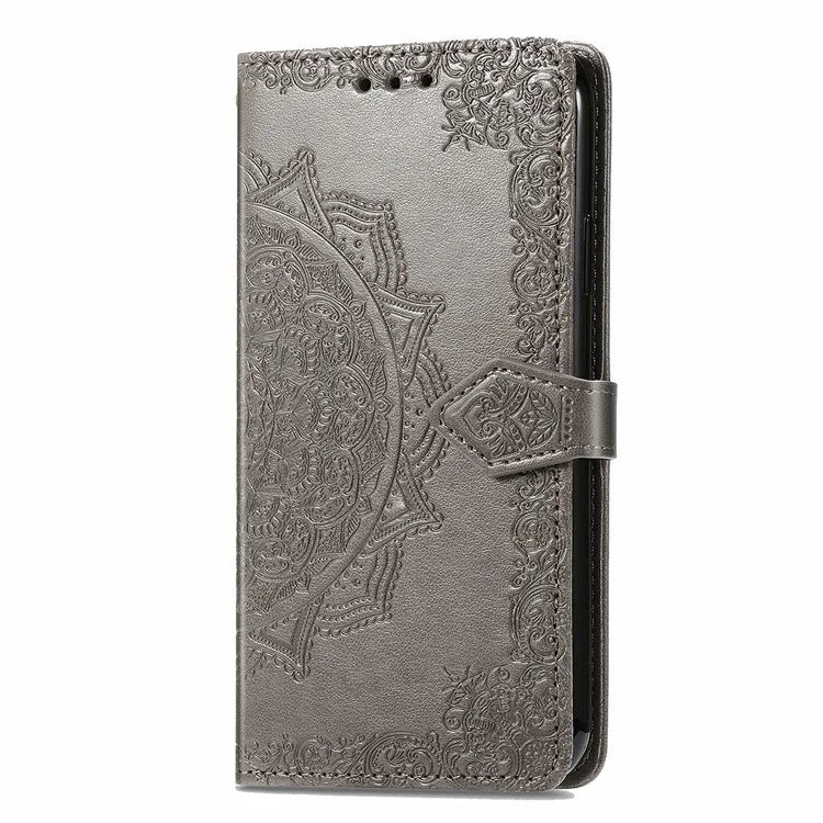 For Realme 13 4G Case Mandala Embossed Design Leather Wallet Phone Cover