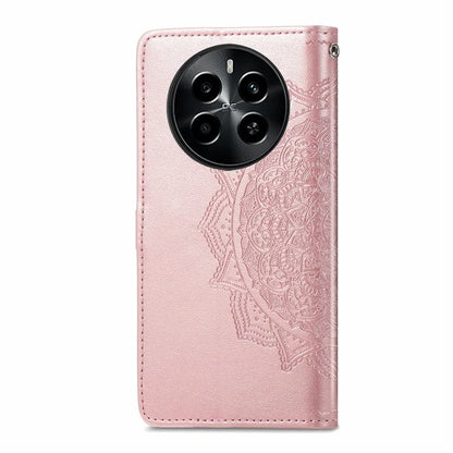 For Realme 13 4G Case Mandala Embossed Design Leather Wallet Phone Cover