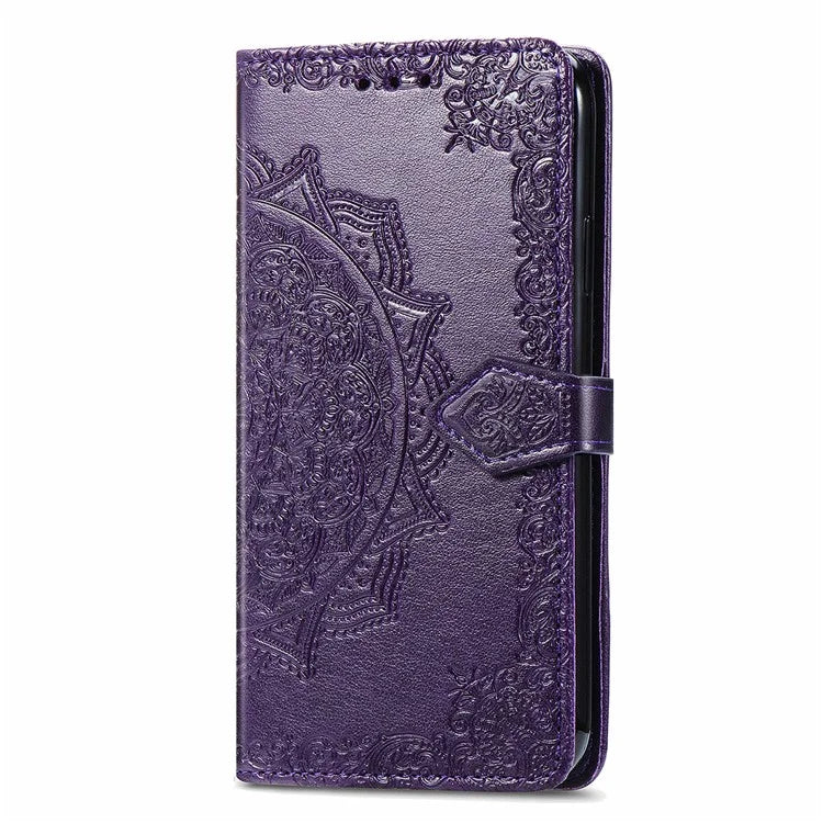 For Realme 13 4G Case Mandala Embossed Design Leather Wallet Phone Cover