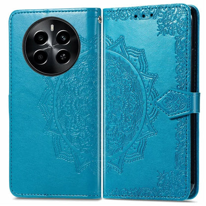 For Realme 13 4G Case Mandala Embossed Design Leather Wallet Phone Cover