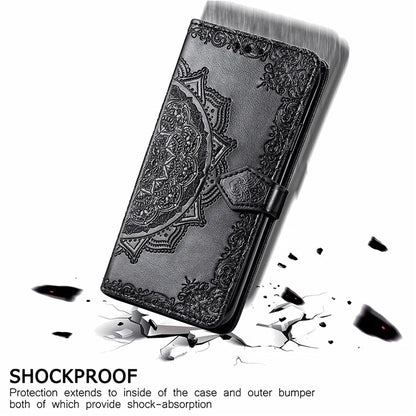 For Realme 13 4G Case Mandala Embossed Design Leather Wallet Phone Cover