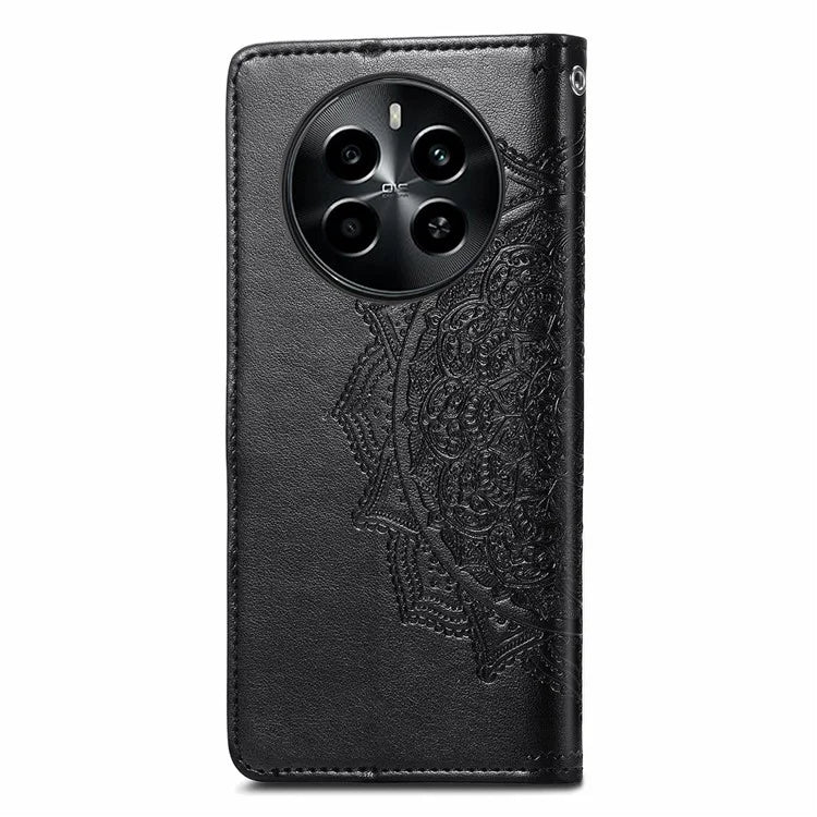 For Realme 13 4G Case Mandala Embossed Design Leather Wallet Phone Cover