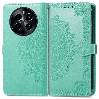 For Realme 13 4G Case Mandala Embossed Design Leather Wallet Phone Cover
