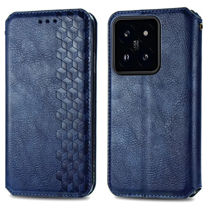 For Xiaomi 14T Pro Case Rhombus Imprint PU Leather Wallet Phone Cover