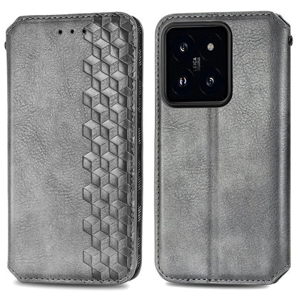 For Xiaomi 14T Pro Case Rhombus Imprint PU Leather Wallet Phone Cover