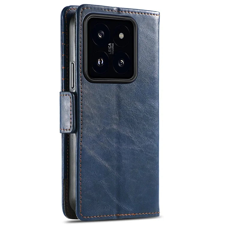 CASENEO 002 Series For Xiaomi 14T Pro Case Stand Wallet Splicing PU Leather Cover