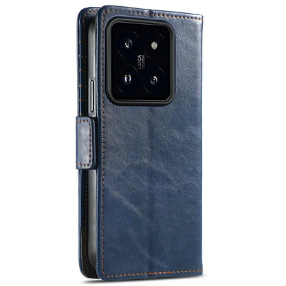 CASENEO 002 Series For Xiaomi 14T Pro Case Stand Wallet Splicing PU Leather Cover