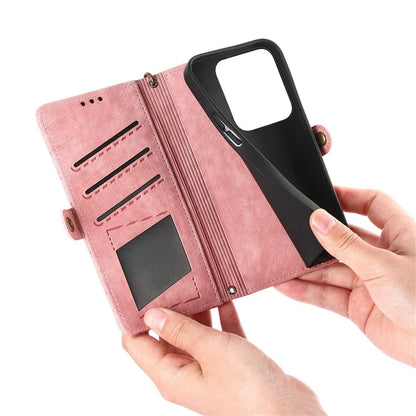 For Xiaomi 14T Pro Case Zipper Wallet Geometry Lines Leather Phone Cover